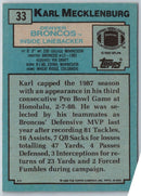 1988 Topps Karl Mecklenburg