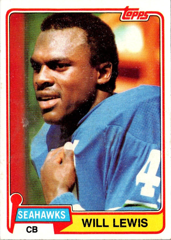 1981 Topps Will Lewis #437 Rookie NM-MT