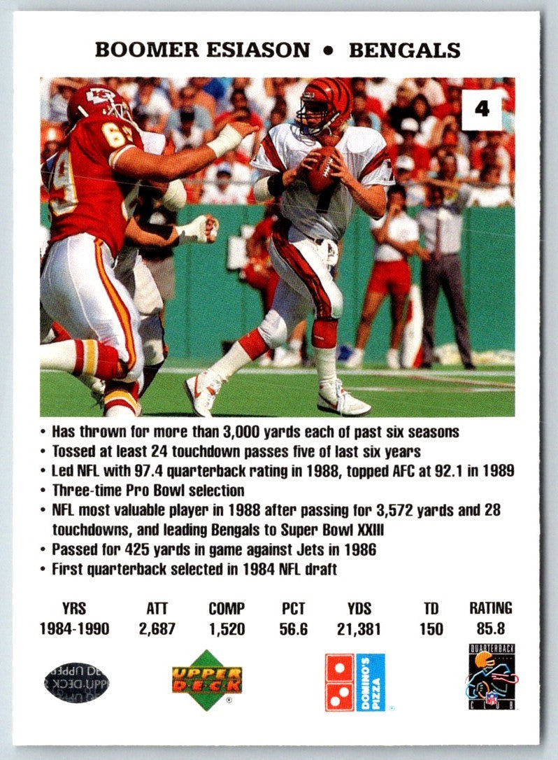 1991 Domino's The Quarterbacks Boomer Esiason