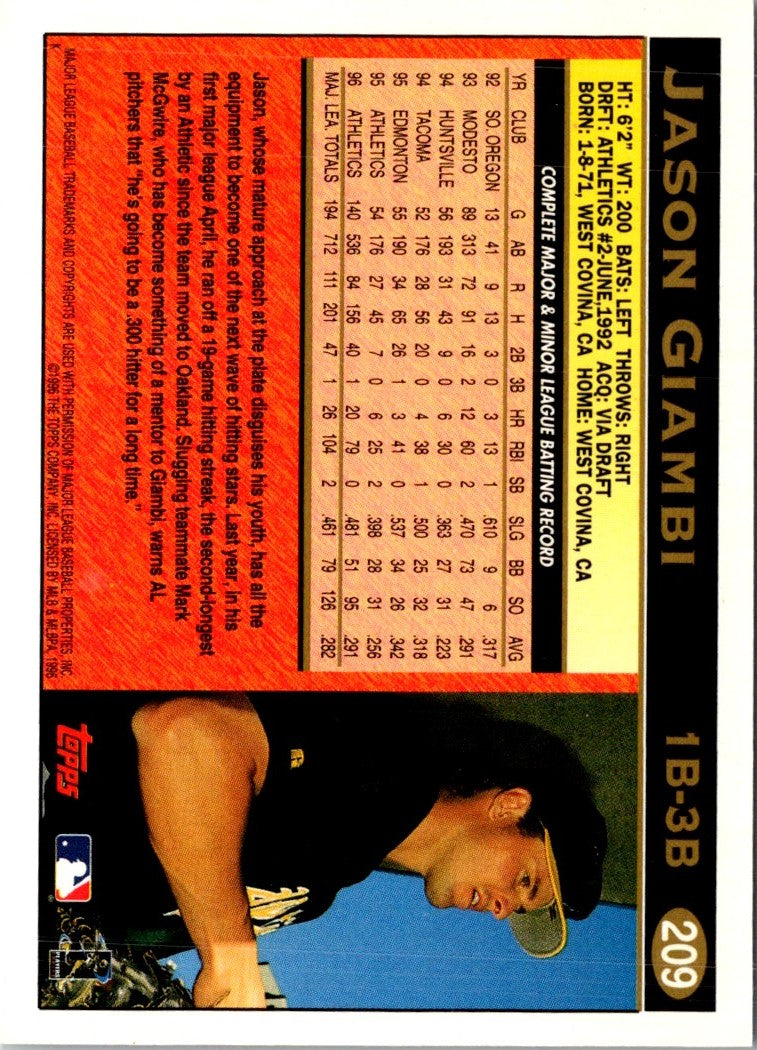 1997 Topps Jason Giambi