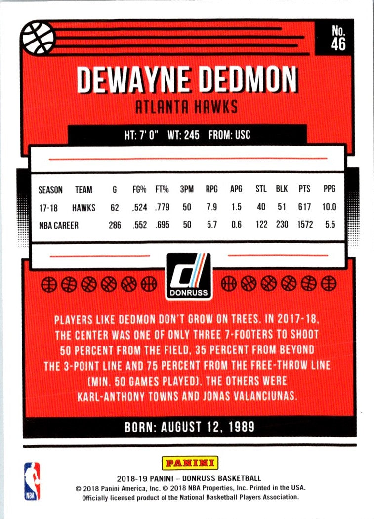 2018 Donruss Dewayne Dedmon