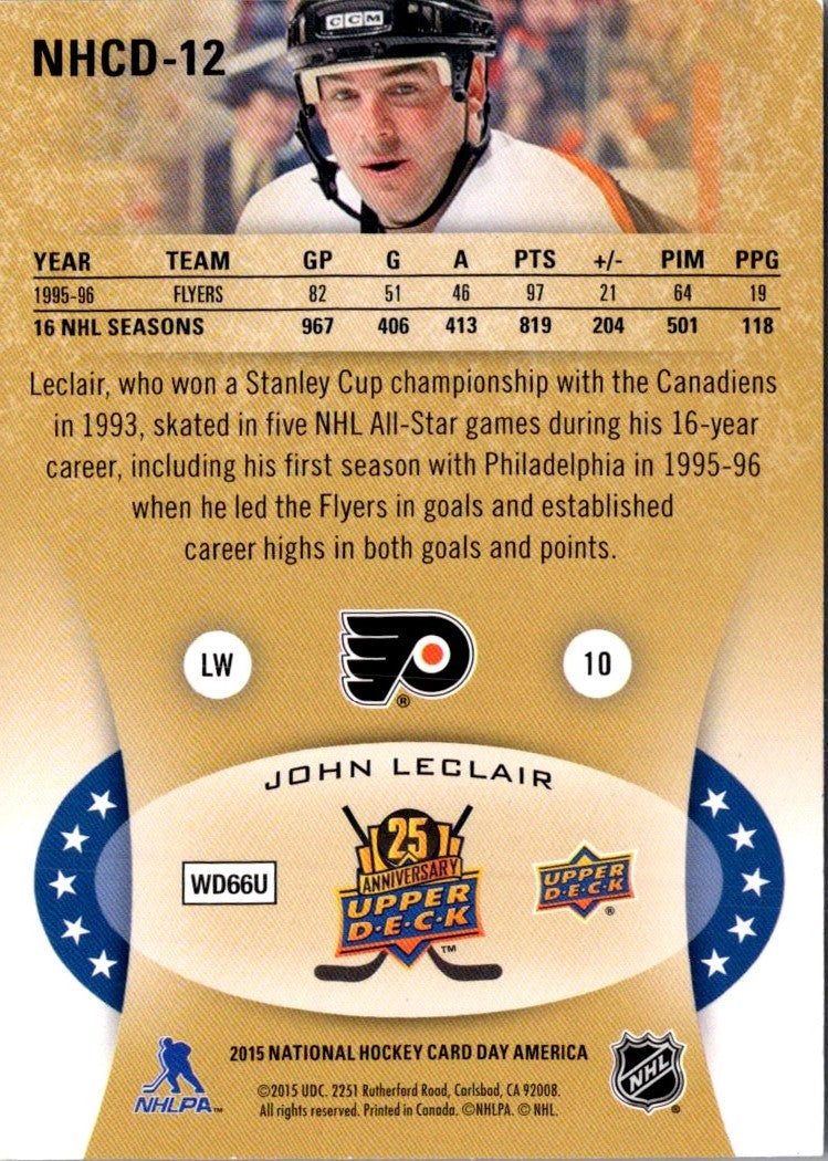 2014 Upper Deck National Hockey Card Day USA John LeClair