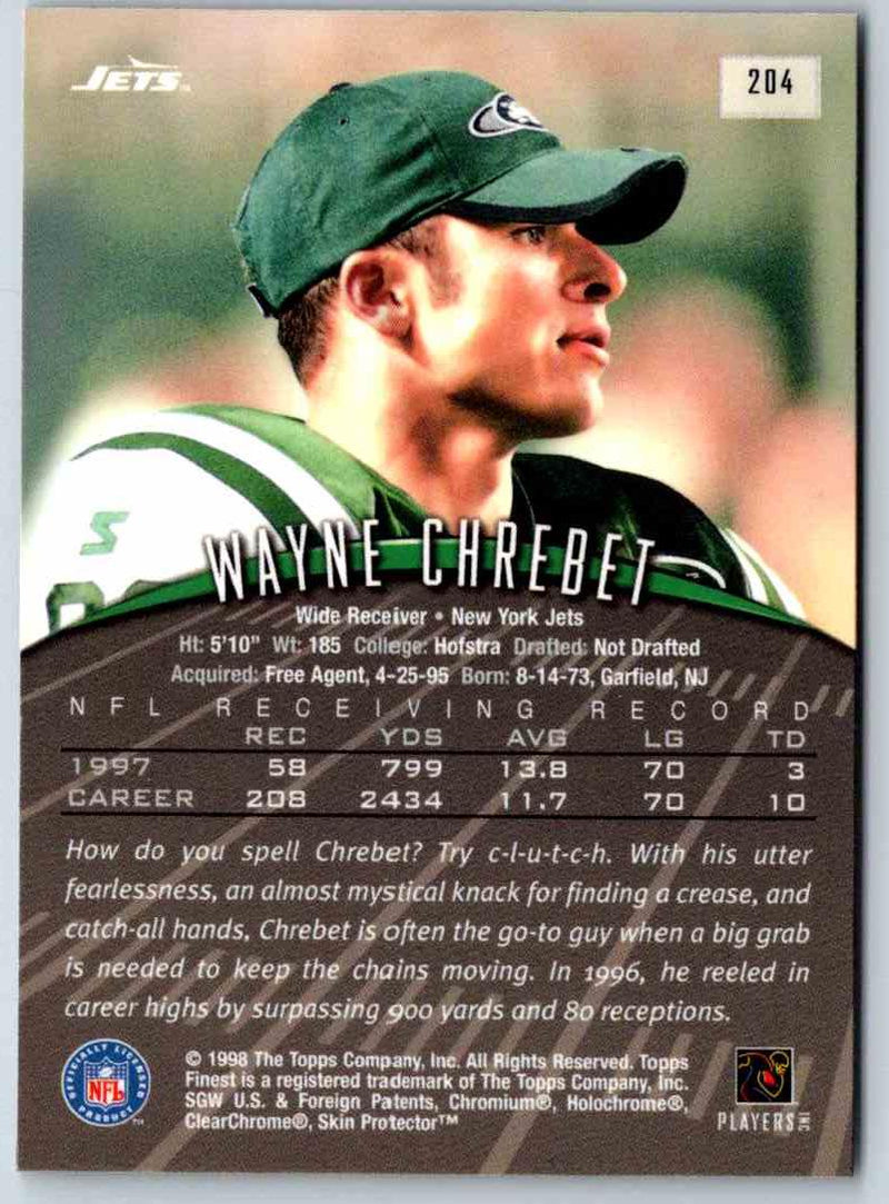 1998 Topps Finest Football Wayne Chrebet