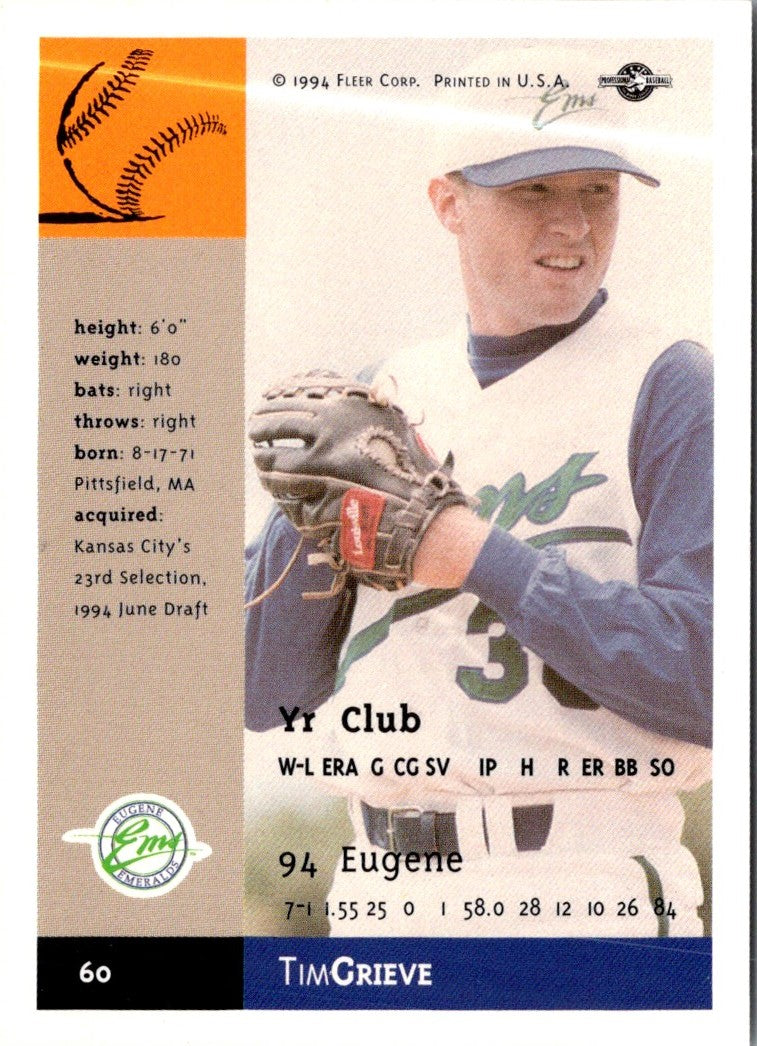 1994 Fleer Excel Tim Grieve