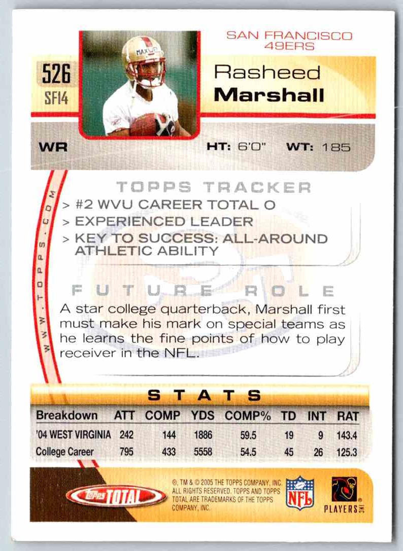 2011 Topps Football Rasheed Marshall