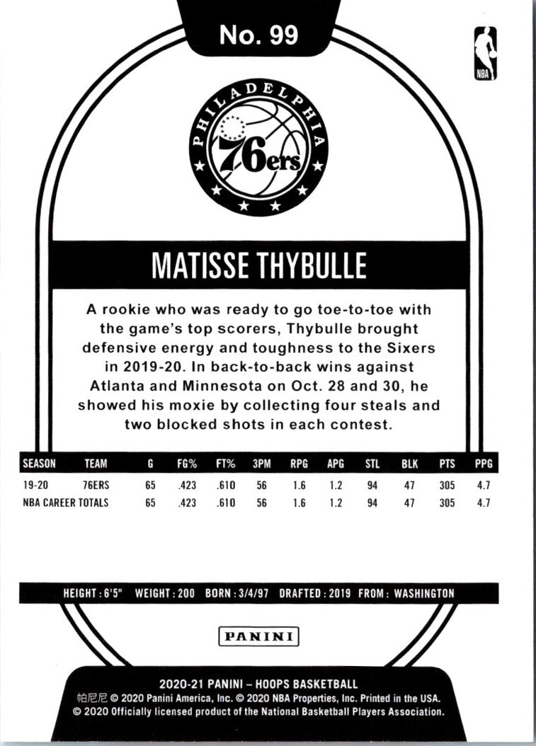 2019 Hoops Matisse Thybulle