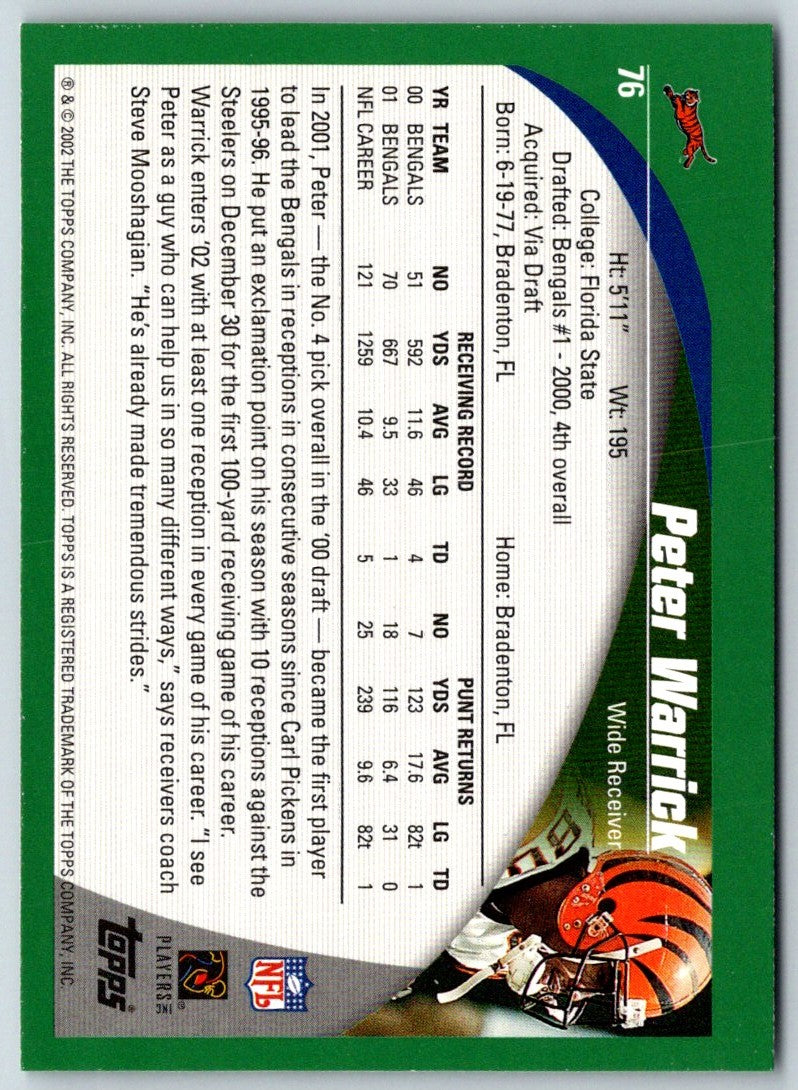 2002 Topps Peter Warrick
