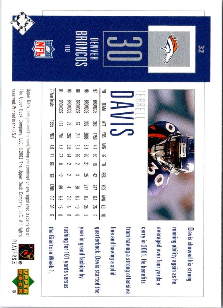 2002 Upper Deck Terrell Davis