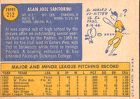 1970 Topps Al Santorini #212 EX-MT+