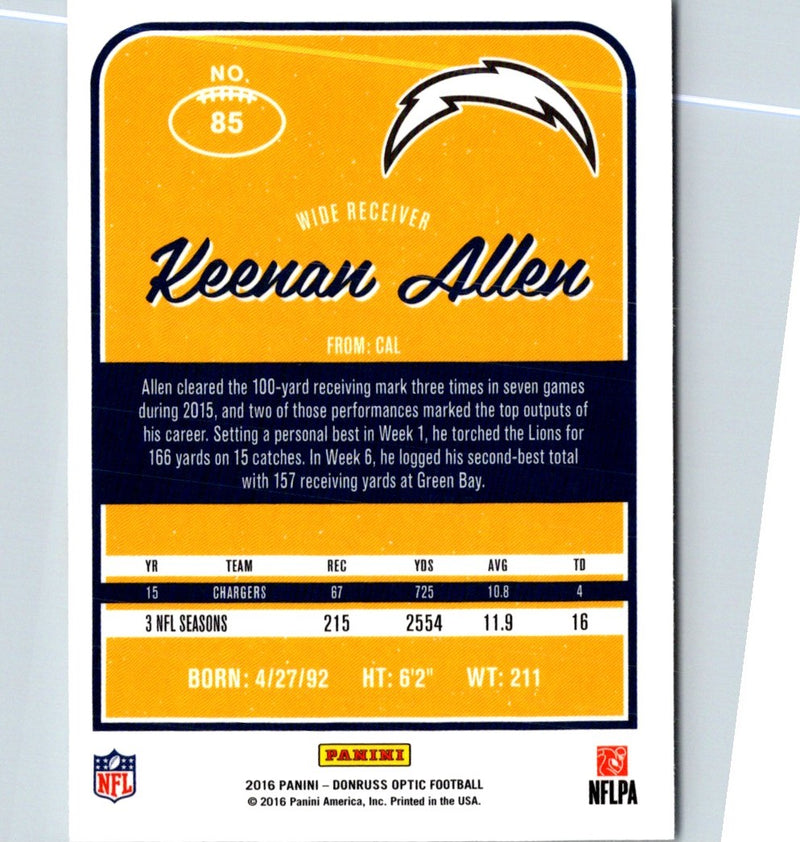 2016 Donruss Optic Keenan Allen