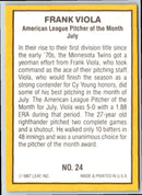 1987 Donruss Highlights Frank Viola