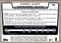 2012 Bowman Chrome Corey Hart #101
