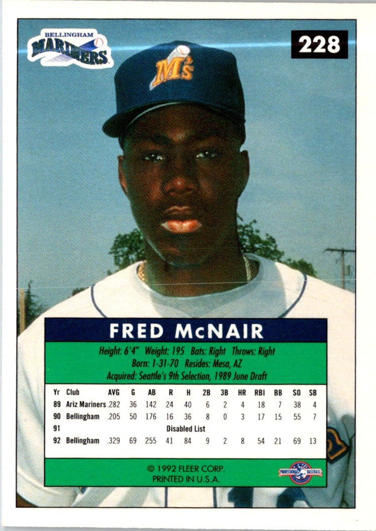 1992 Fleer Excel Fred McNair