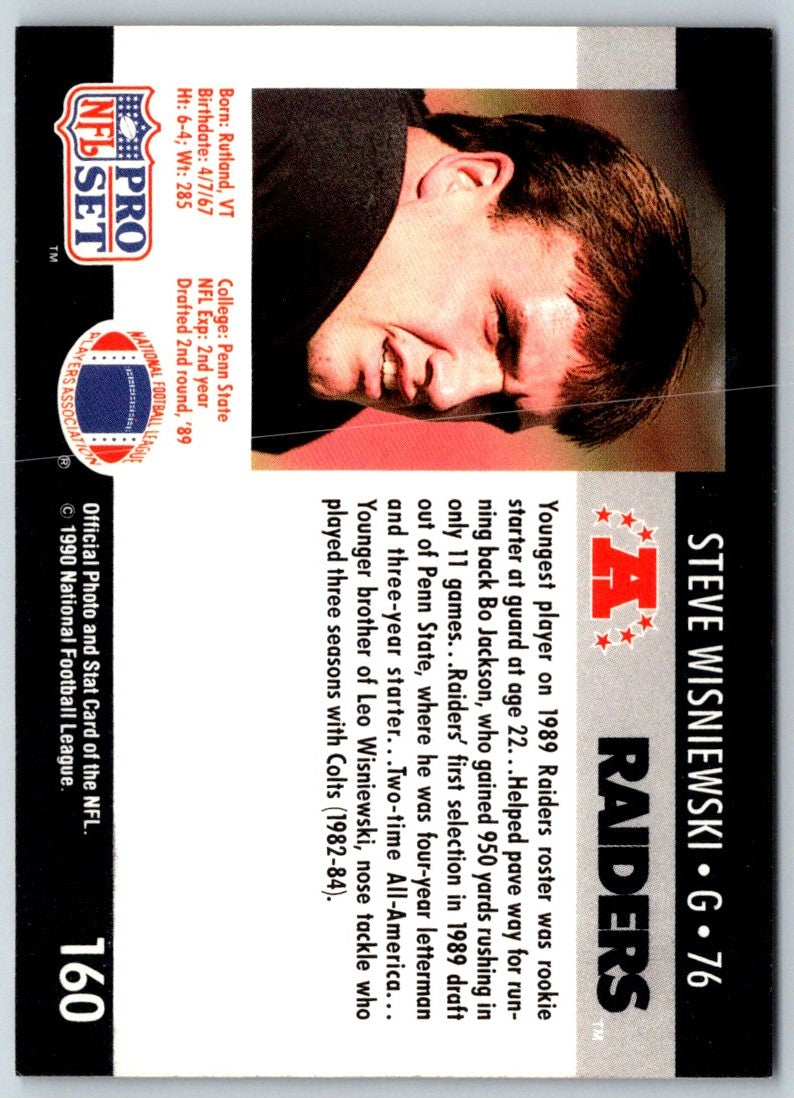 1990 Pro Set Steve Wisniewski
