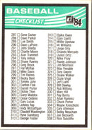 1984 Donruss Checklist 235-338