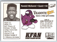 1990 Asher Candy Stars 'n Stripes Randall McDaniel #64