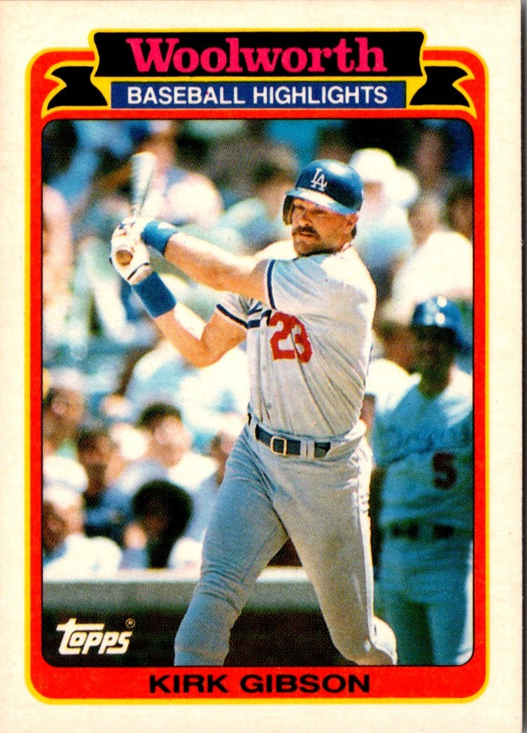 1989 Topps Woolworth Baseball Highlights Kirk Gibson