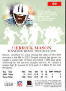 2003 Topps Pristine Derrick Mason
