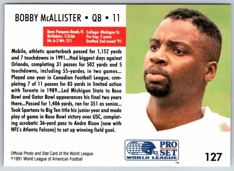 1991 Proset World League Bobby McAllister