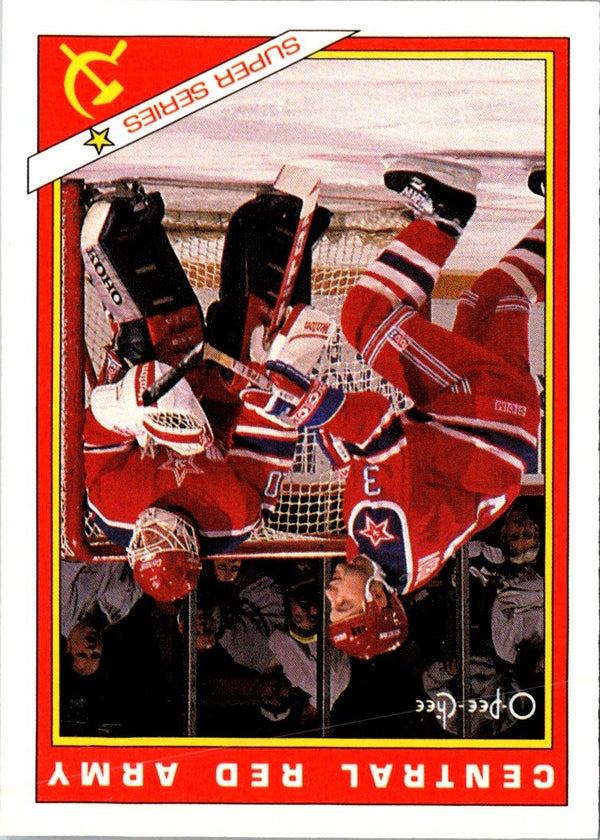 1991 O-Pee-Chee Sharks & Russians Inserts Central Red Army #30R