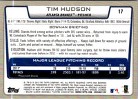 2012 Bowman Chrome Tim Hudson #17