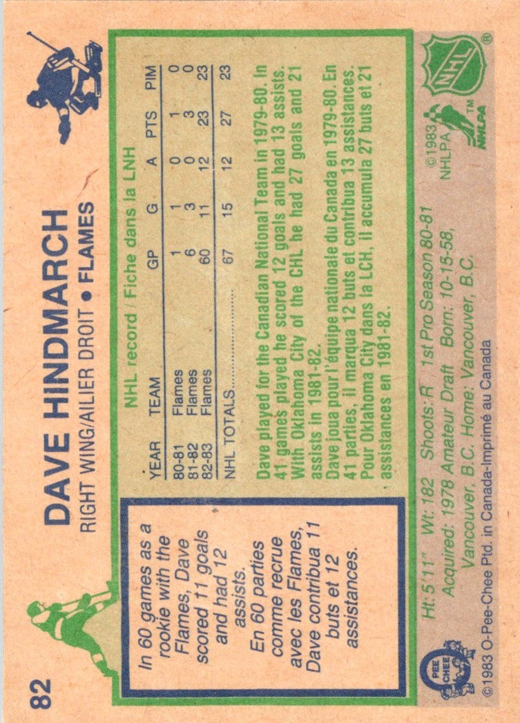 1983 O-Pee-Chee Dave Hindmarch