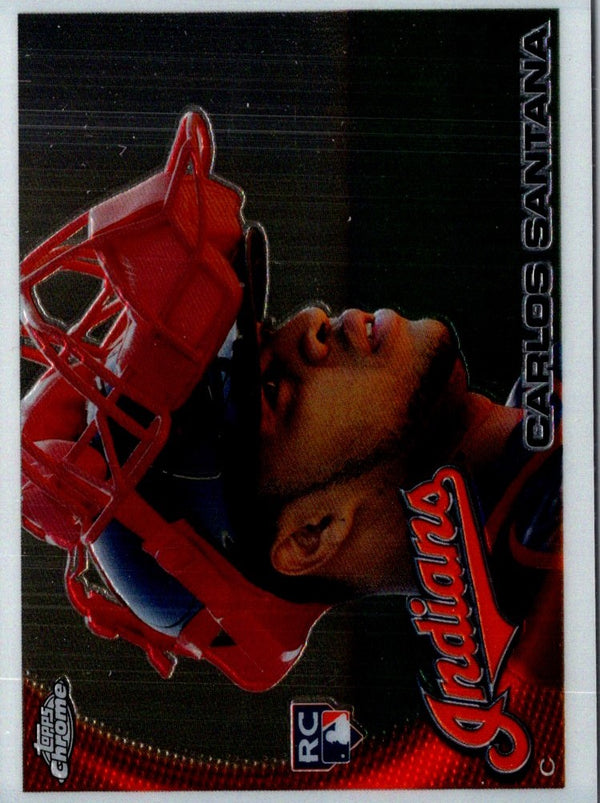 2010 Topps Chrome Carlos Santana #198 Rookie