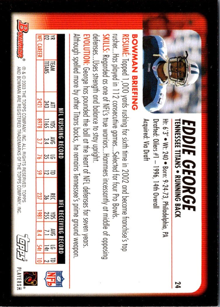 2003 Bowman Eddie George