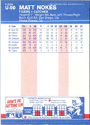 1987 Fleer Update Glossy Matt Nokes