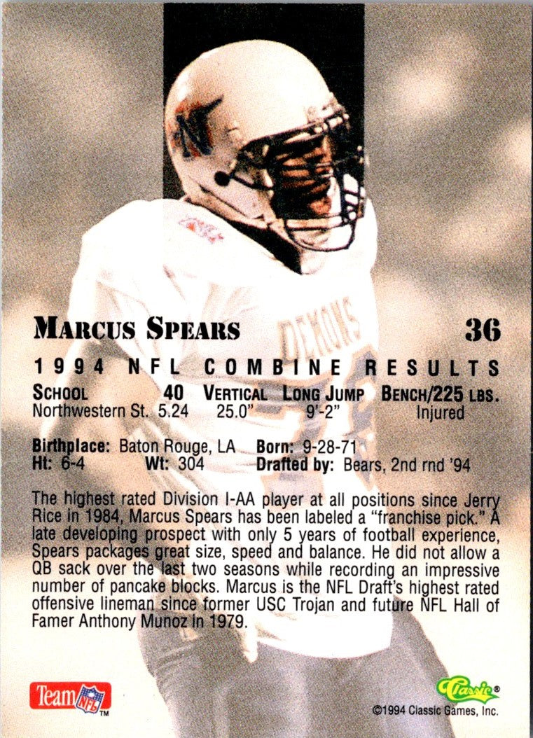 1994 Classic NFL Draft Marcus Spears