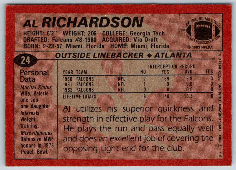 1983 Topps Al Richardson