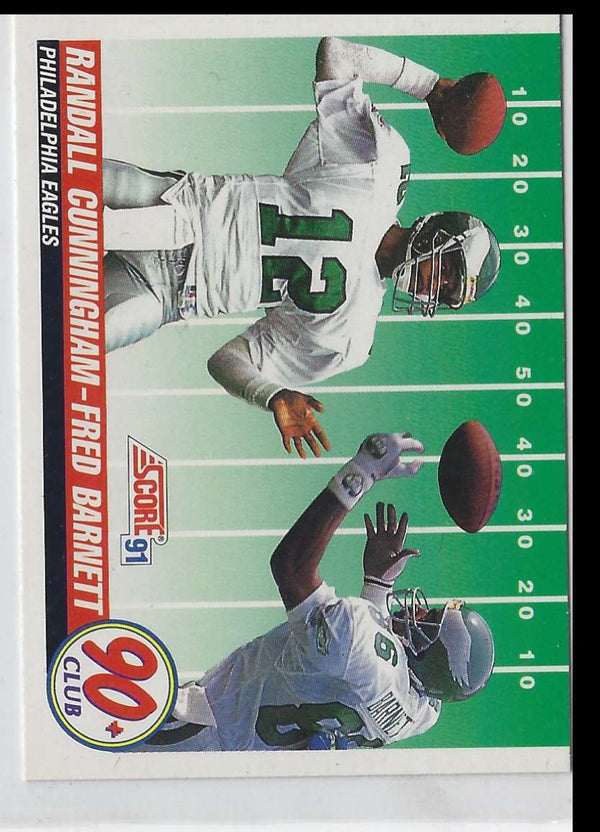 1991 Score Randall Cunningham/Fred Barnett #320