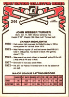 1981 Donruss Jerry Turner #244