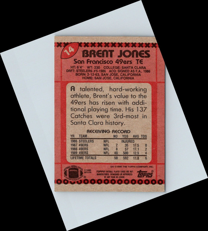 1990 Topps Brent Jones