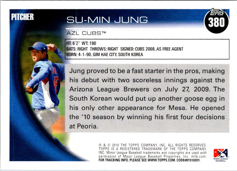 2010 Topps Pro Debut Su-Min Jung