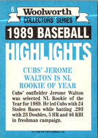 1990 Topps Woolworth Baseball Highlights Jerome Walton #6