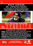 2007 Bowman Blue Matt Schaub