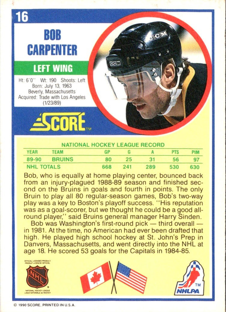 1990 Score Bob Carpenter