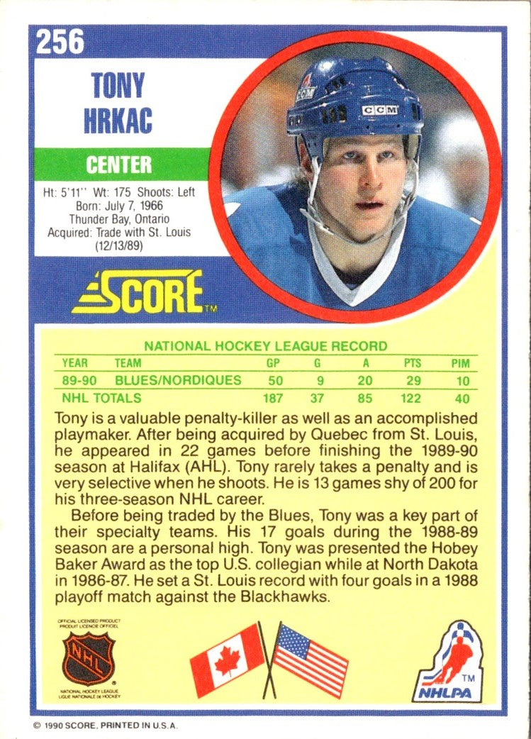 1990 Score Tony Hrkac