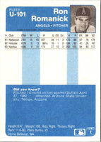 1984 Fleer Update Ron Romanick #U-101