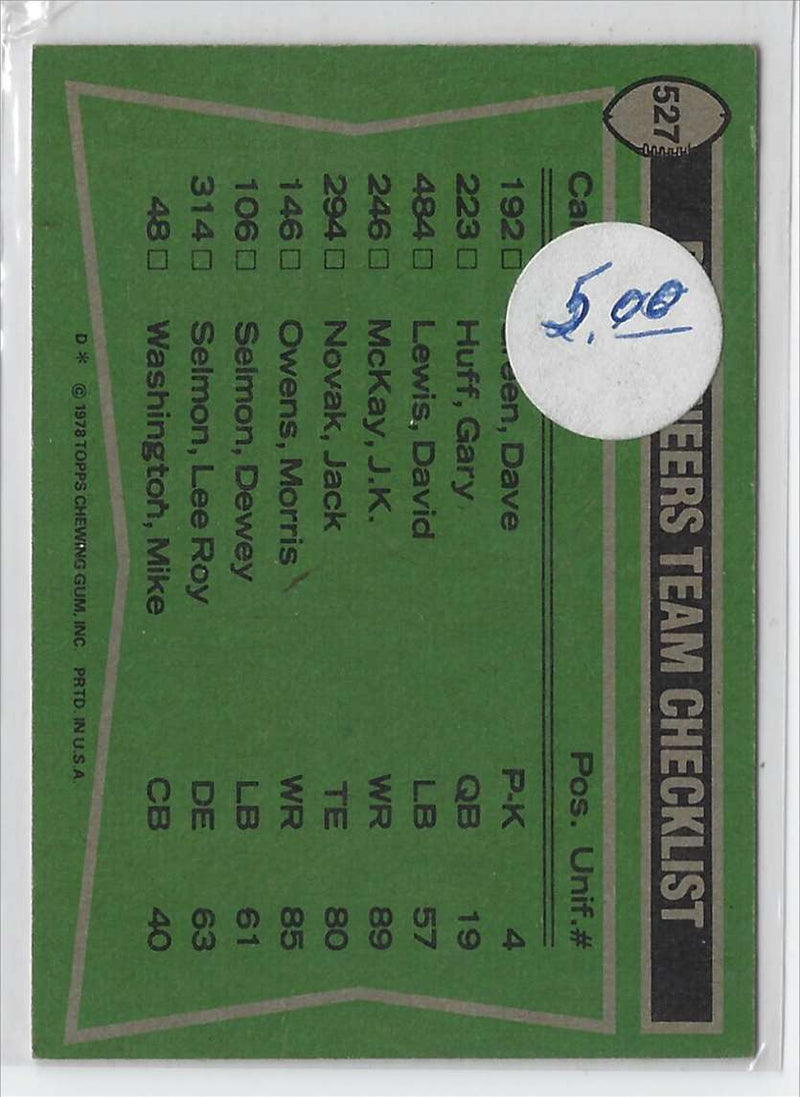 1978 Topps Morris Owens/Isaac Hagins/Mike Washington/Lee Roy Selmon