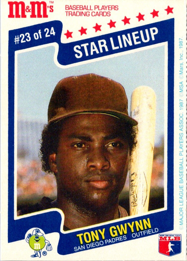 1987 M&M's Star Lineup Tony Gwynn #23