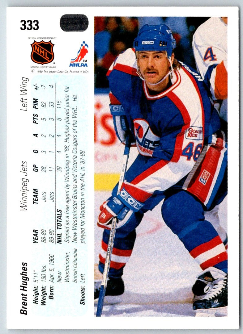 1990 Upper Deck Brent Hughes