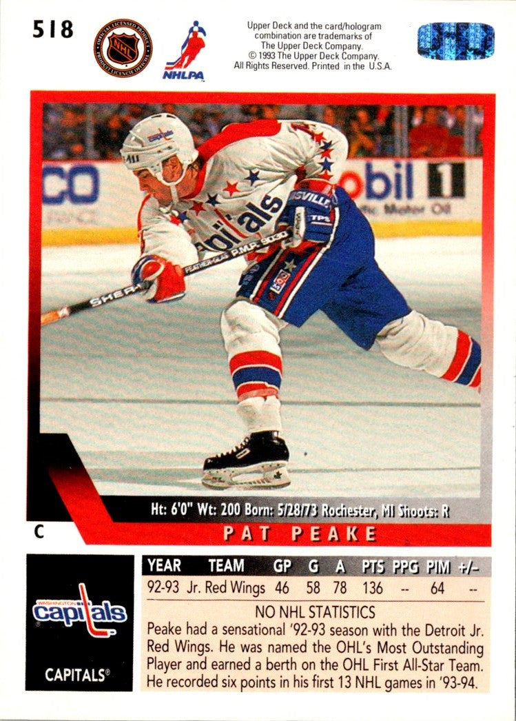 1993 Upper Deck Pat Peake