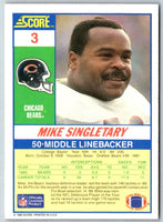 1990 Score Mike Singletary #3