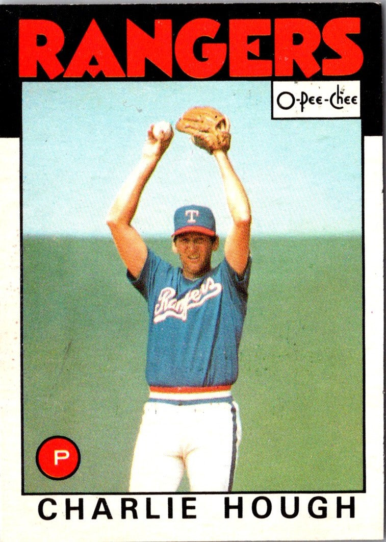 1986 O-Pee-Chee Charlie Hough