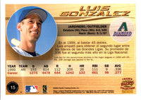 2000 Pacific Diamond Leaders Randy Johnson/Matt Williams/Luis Gonzalez #15