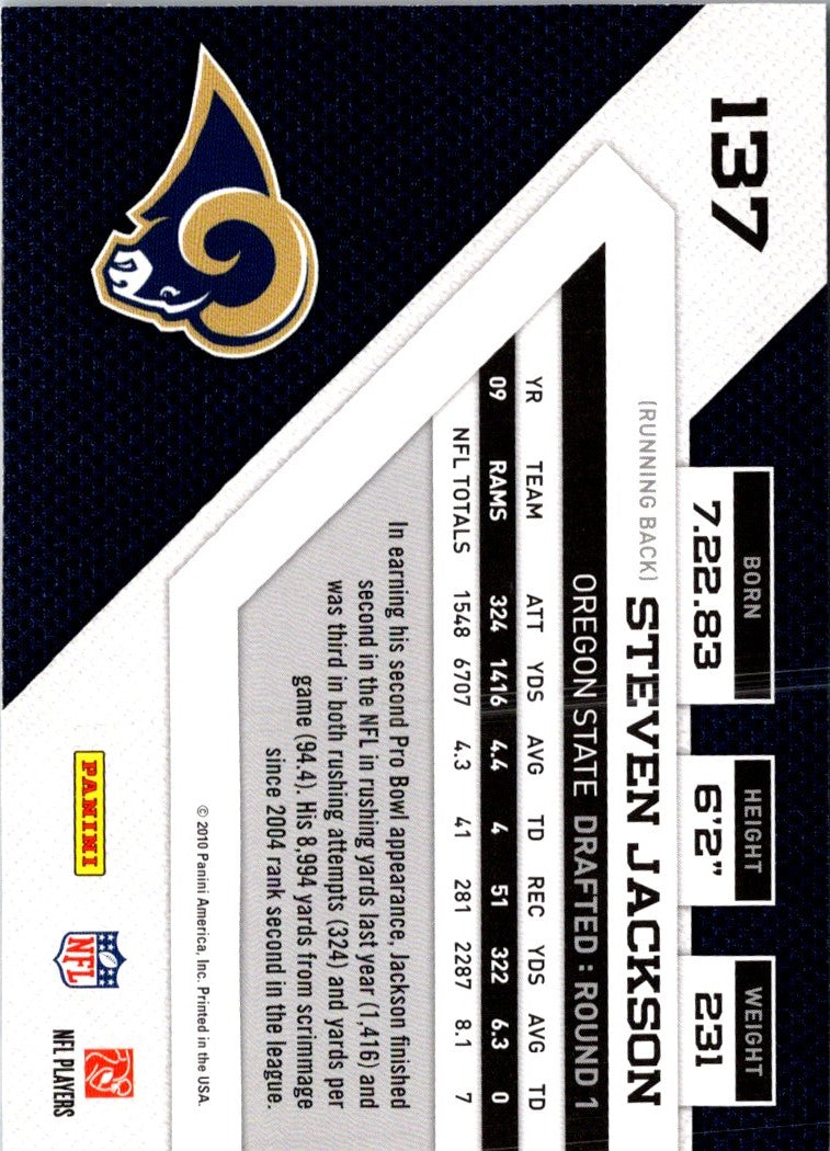 2010 Panini Gridiron Gear Steven Jackson