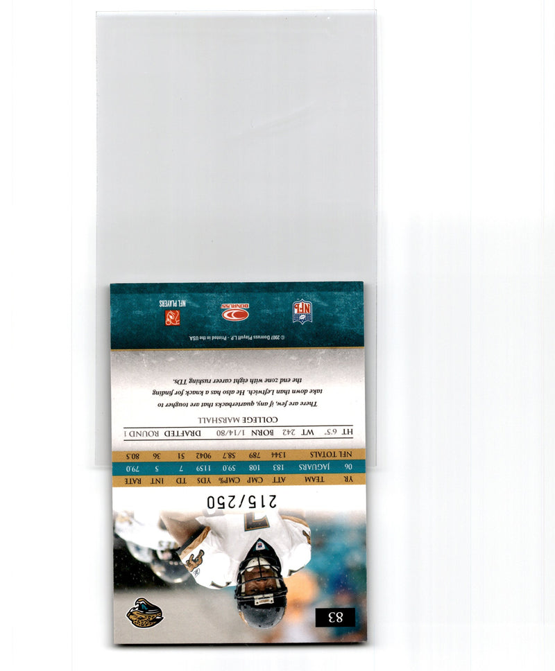 2007 Donruss Gridiron Gear Silver Holofoil O's Byron Leftwich