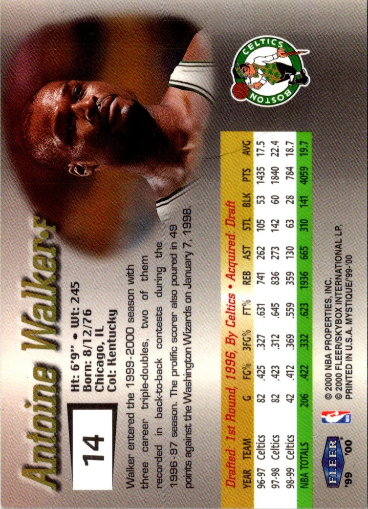 1999 Fleer Mystique Antoine Walker